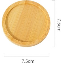 Xifu Shop B A2 Stili Bambu Servis Tepsi Çay Fincanı Kupa Tabağı Meyve Tabak Saklama Tabak Çiçek Saksısı Bitki Saksısı Tutucu (Yurt Dışından)