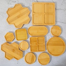 Xifu Shop B A2 Stili Bambu Servis Tepsi Çay Fincanı Kupa Tabağı Meyve Tabak Saklama Tabak Çiçek Saksısı Bitki Saksısı Tutucu (Yurt Dışından)