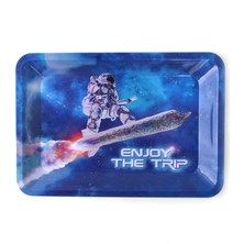 Xifu Shop B Ben Stil 180*ETAL Weed Yuvarlama Tepsi 8.7 Inç Tütün Sigara Aracı Işlem Plakası Pembe Kız Astronot Desenli Tatlı Tepsi (Yurt Dışından)