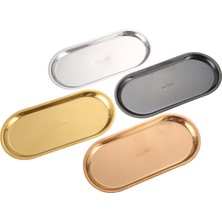 Xifu Shop B Altın Tarzı Kuzey Avrupa Tarzı Oval Takı Saklama Servis Tabağı Paslanmaz Çelik Atıştırmalık Tabağı Fındık Meyve Kek Tabağı Atıştırmalık Mutfak Tabak (Yurt Dışından)