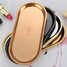Xifu Shop B Altın Tarzı Kuzey Avrupa Tarzı Oval Takı Saklama Servis Tabağı Paslanmaz Çelik Atıştırmalık Tabağı Fındık Meyve Kek Tabağı Atıştırmalık Mutfak Tabak (Yurt Dışından)