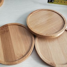 Xifu Shop B 6cm Tarzı Modern Seramik Saksı Için Yuvarlak Bitki Saksı Tepsi Bambu Saksı Çanak Kaktüs Bitki Pot Tablası (Yurt Dışından)