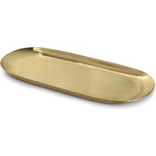 Xifu Shop B Fırçalanmış Pirinç Tarzı Çok Renkli Metal Servis Tepsisi 23X9.5X1CM Paslanmaz Çelik Oval Tepsi - Yemek, Aromaterapi Mum, Banyo Mutfak Aracı (Yurt Dışından)