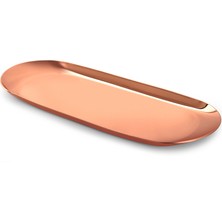 Xifu Shop B Fırçalanmış Pirinç Tarzı Çok Renkli Metal Servis Tepsisi 23X9.5X1CM Paslanmaz Çelik Oval Tepsi - Yemek, Aromaterapi Mum, Banyo Mutfak Aracı (Yurt Dışından)