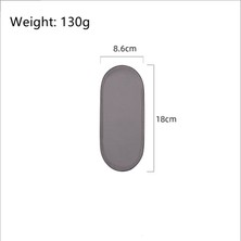 Xifu Shop B Küçük Gri Stil Kuzey Demir Lamine Oval Saklama Tepsisi Yaratıcı Geometrik Deri Metal Dekoratif Tepsiler Takı Sergileme Tabakları Ev Dekoru (Yurt Dışından)