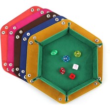 Xifu Shop B No.3 Tarzı Hediyelik Oyun Zarlarını Saklama Kutusu Altıgen Zar Tepsi Katlanabilir Kumaş Zarf Kutusu Ev Dekorasyonu - 17.5cm (Yurt Dışından)