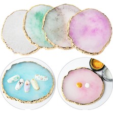 Xifu Shop B Mor1 Tarzı Yüzük Küpe Ekran Tepsi Takı Ekran Tabak Reçine Depolama Boyalı Palet Tepsi Kolye Yaratıcı Dekorasyon Organizatör (Yurt Dışından)