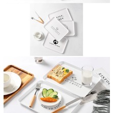 Xifu Shop B Stil 1 Stil Nordik Yaratıcı Çok Fonksiyonlu Dikdörtgen Plastik Servis Tepsisi Mutfak Düzenleyici Ev Mutfak Meyve Tatlı Tepsisi (Yurt Dışından)