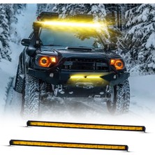 Offroad sis lambası piano black iç çerçeve sarı 12-32V 112,7cm /  LASS365