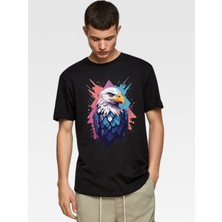 Lepiska Kartal Tişörtü -  Eagle Tshirt - Renkli Kartal Tişörtü - Colorful Eagle Tshirt