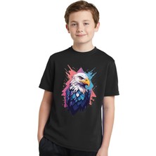 Lepiska Kartal Tişörtü -  Eagle Tshirt - Renkli Kartal Tişörtü - Colorful Eagle Tshirt