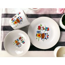 Qtahya Home Çocuk Mama Seti Porselen Hayvan Figür