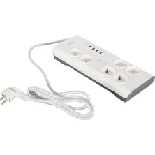 Philips SPN7060WA Akım Korumalı Priz 6'lı 900J 2m 4 USB 20W 1 Type-C 15W, Standart