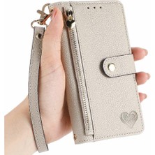 Manyi Mall Huawei Pura 70 Için Flip Case Aşk Deri Kılıf Cüzdan Fermuar Darbeye (Yurt Dışından)