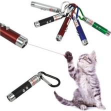 Lesram Lazer 3 Fonksiyonlu Kırmızı Beyaz Işıklı LED Kedi Köpek Oyuncak Anahtarlık Lazer