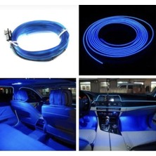 Point Araç Içi Neon Ledi Ip LED Torpido Ledi 2 Metre Neon LED Mavi