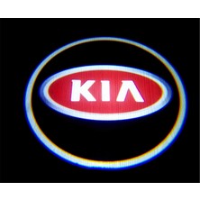 Ototime Kia Araçlar Için Pilli Yapıştırmalı Kapı Altı LED Hayalet Logo