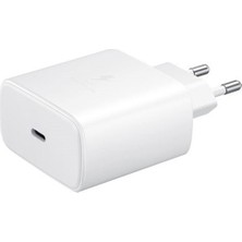 MDstores  Samsung Uyumlu 25W Type-C Süper Hızlı Şarj Aleti -Beyaz