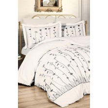 Çeyiz Diyarı Vova Nakışlı Çift Kişilik Nevresim Takımı Krem - Gri