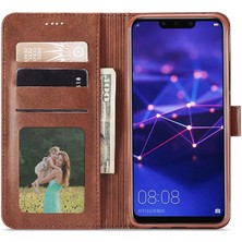 Manyi Mall Tutucu Kart Yuvaları ile Huawei Mate 20 Lite Için Kılıf Cüzdan Buzağı Doku (Yurt Dışından)