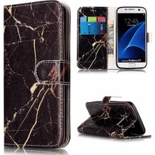 Manyi Mall Samsung Galaxy S7 Mermer Desen Tam Koruma Pu Deri Için Flip Case (Yurt Dışından)