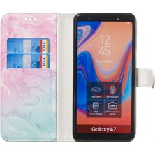 Manyi Mall Samsung Galaxy A7 2018 Için Flip Case Mermer Desen Tam Koruma Pu (Yurt Dışından)