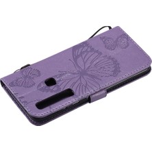 Manyi Mall Samsung Galaxy A9 2018 Için Flip Case Manyetik Kapak Pu ile Kickstand Çevirin (Yurt Dışından)