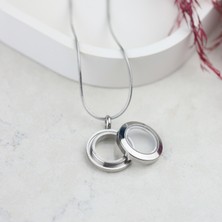 Rarossa Dolly Açılabilir Çerçeveli Çelik Gümüş Kolye