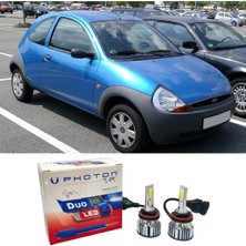 Ford Ka LED Xenon Uzun + Kısa Far Ampulü H4 Duo Yeni Seri Beyaz 1997+