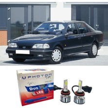 Ford Scorpio LED Xenon Uzun + Kısa Far Ampulü H4 Duo Yeni Seri Beyaz 1985-1995