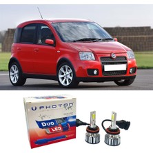 Photon Fiat Panda LED Xenon Uzun + Kısa Far Ampulü H4 Duo Yeni Seri Beyaz