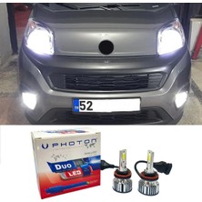 Fiat Fiorino LED Xenon Uzun + Kısa Far Ampulü H4 Duo Yeni Seri Beyaz