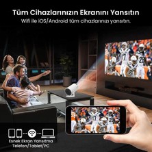 NPO 50000 Saat Fullhd ANDROID11 Bt5.0 Wifi5 120ANSI Lümen Ios/android Taşınabilir Akıllı LED Projeksiyo