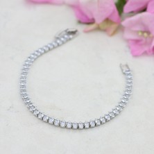 Rarossa Cindy Ince Su Yolu Çelik Gümüş Bileklik