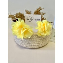 Saçsız Bebek Tokası, Ikili Sevimli Saç Acıtmayan Tüllü Kurdeleli Pullu Saçsız Bebek Tokası