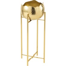 Laromita Decoration Bowl Gold Metal Saksı / S