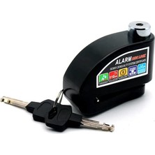 Locks Alarmlı Motosiklet Disk Kilidi, 110 Db, Su Geçirmez