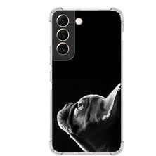 Printify Samsung Galaxy S22 Uyumlu Köpek 1 Baskılı Şeffaf Köşe Korumalı Antişok Kılıf