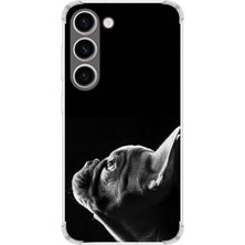 Printify Samsung Galaxy S23 Plus Uyumlu Köpek 1 Baskılı Şeffaf Köşe Korumalı Antişok Kılıf