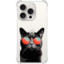 Printify Apple iPhone 15 Pro Max Uyumlu Nazar 4 Baskılı Şeffaf Köşe Korumalı Antişok Kılıf