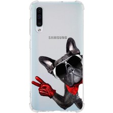 Printify Samsung Galaxy A30S Uyumlu Köpek 2 Baskılı Şeffaf Köşe Korumalı Antişok Kılıf