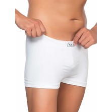 Miraaxx SDFW344252323  Emay Soft Yumuşacık Dikişsiz Terletmeyen Erkek Boxer Beyaz