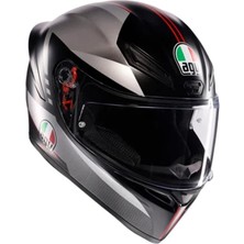 Agv K1 S Lap Matt Black Grey Red Kapalı Kask