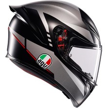 Agv K1 S Lap Matt Black Grey Red Kapalı Kask