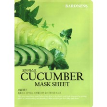 Baroness Cucumber Mask Sheet Salatalık Özlü Kağıt Maske 5 Adet