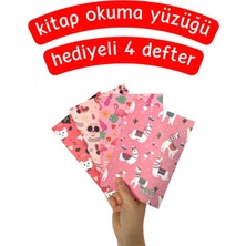 Pembe Pasaj Pembe Renk Figürlü 4'lü Defter Seti