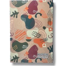 Pembe Pasaj Çizgisiz Defter Geometrik Şekil Temalı Notebook Defter 14CM x 21CM Notebook