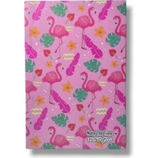 Pembe Pasaj Çizgisiz Defter Flamingo Temalı Uygun Fiyatlı Notebook Defter 14CM x 2NOTEBOOK1CM