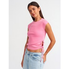 Dilvin 31018 Yıkama Efektli Top-Pembe