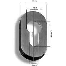 Algatec Paslanmaz Rozet - Oval - Yale Tip